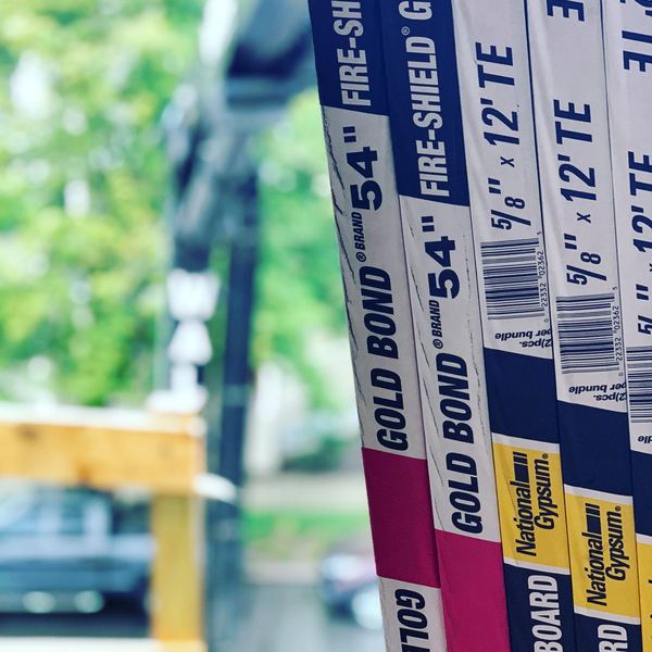 5/8" fire-rated board on site
